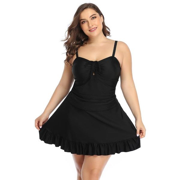 women's swimwear tankini swimsuit plus size obese women swimming bathing suit separate two piece black swimsuits with skirt 5xl, White;black
women's swimwear tankini swimsuit plus size obese women swimming bathing suit separate two piece black swimsuits with skirt 5xl, White;black