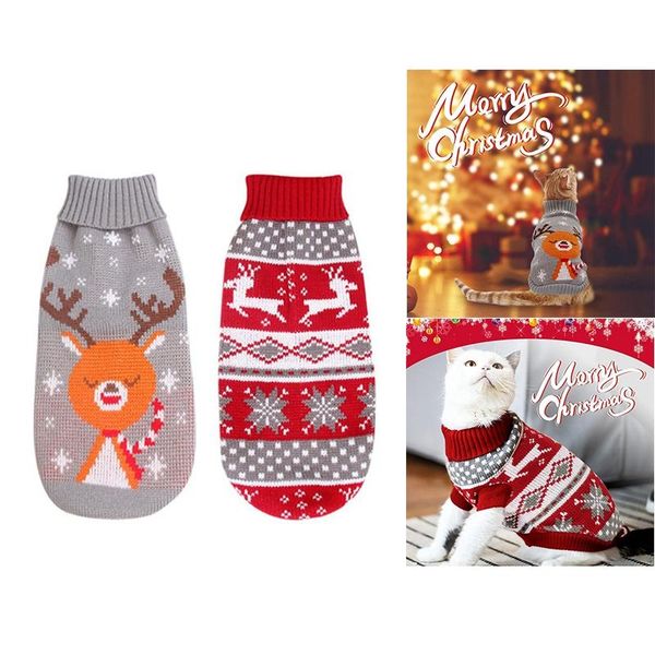 cat christmas sweater 2 packs - puppy pet reindeer snowflake sweaters for kittys and small dogs costumes
cat christmas sweater 2 packs - puppy pet reindeer snowflake sweaters for kittys and small dogs costumes