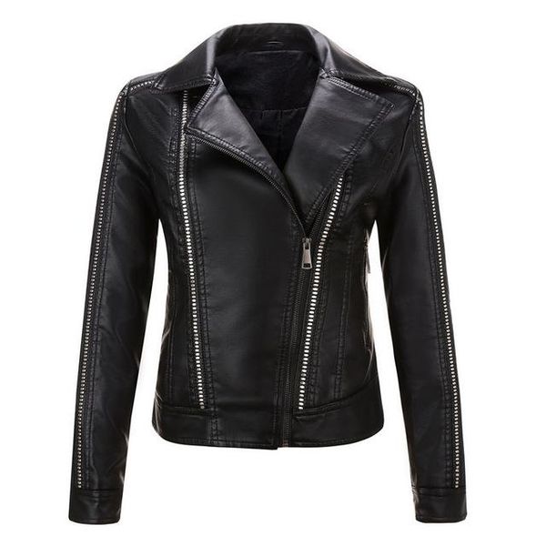 women's leather & faux women autumn winter soft jackets coats lady black pu zipper epaule motorcycle streetwear
women's leather & faux women autumn winter soft jackets coats lady black pu zipper epaule motorcycle streetwear