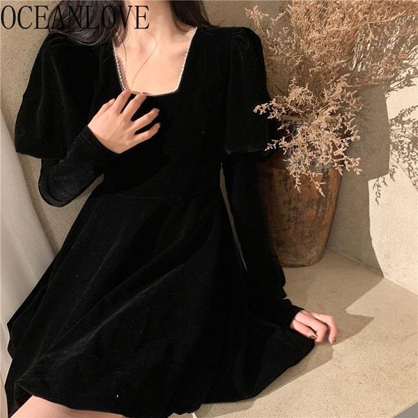 casual dresses oceanlove autumn winter dress for women solid velvet puff sleeve high waist vintage vestidos square neck korean robe femme, Black;gray
casual dresses oceanlove autumn winter dress for women solid velvet puff sleeve high waist vintage vestidos square neck korean robe femme, Black;gray