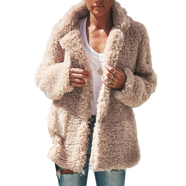 women's jackets women autumn winter warm loose solid color lapel casual pocket long sleeve cashmere wool coat, Black;brown
women's jackets women autumn winter warm loose solid color lapel casual pocket long sleeve cashmere wool coat, Black;brown