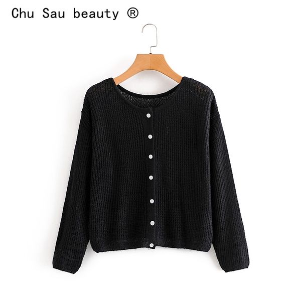 woman summer thin knitted cardigan casual loose wild double-sided wear solid round neck single breasted short sweater coat 210514, White
woman summer thin knitted cardigan casual loose wild double-sided wear solid round neck single breasted short sweater coat 210514, White