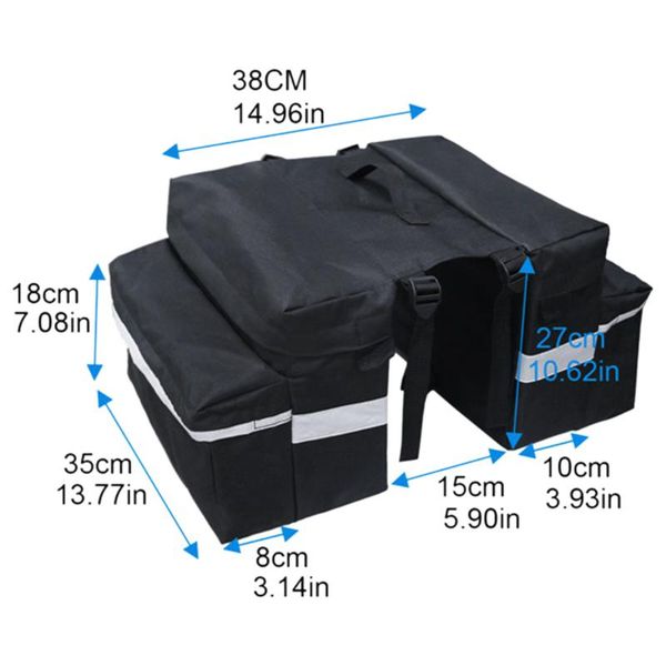outdoor bags bike pannier bag motorcycle rear seat carrier cycling double panniers with reflective trim and large pockets
outdoor bags bike pannier bag motorcycle rear seat carrier cycling double panniers with reflective trim and large pockets