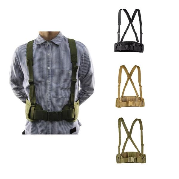men's army military molle waist belt adjustable tactical h-shaped convenient combat girdle hunting waistband with soft padded support, Black;gray
men's army military molle waist belt adjustable tactical h-shaped convenient combat girdle hunting waistband with soft padded support, Black;gray