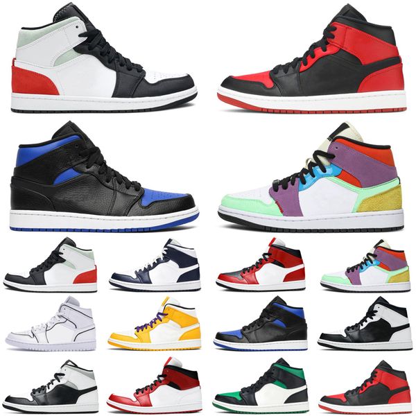 mid 1 1s mens basketball shoes unc obsidian chicago hyper royal multicolor bred pine green orange men trainers sports sneakers size 7-12, White;red
mid 1 1s mens basketball shoes unc obsidian chicago hyper royal multicolor bred pine green orange men trainers sports sneakers size 7-12, White;red