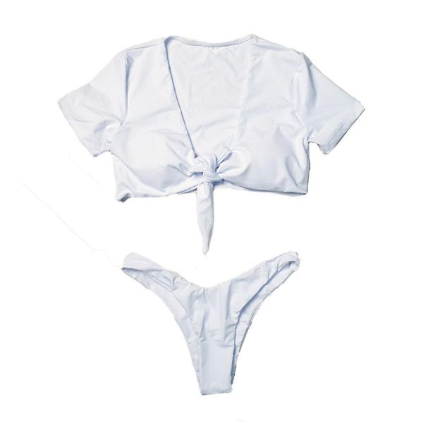 swimwear set two piece swimsuit women solid female swimming suit white short sleeve beachwear bathing y0047 one-piece suits
swimwear set two piece swimsuit women solid female swimming suit white short sleeve beachwear bathing y0047 one-piece suits