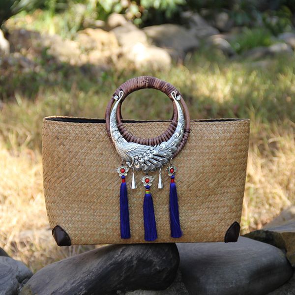 straw bamboo woven bag brown stuff sackstotes women's rattan straw portable large tassel
straw bamboo woven bag brown stuff sackstotes women's rattan straw portable large tassel