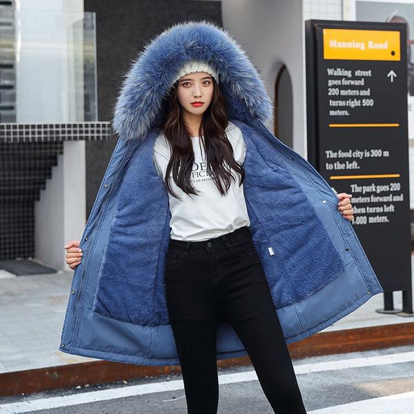 women's down & parkas long women thick wool liner hooded with fur solid zipper ladies casual winter jacket warm coats outwear for femal, Black
women's down & parkas long women thick wool liner hooded with fur solid zipper ladies casual winter jacket warm coats outwear for femal, Black