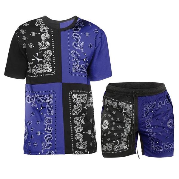 running sets 2021 summer men's casual t-shirt + sports shorts set fashion digital printing, Black;blue
running sets 2021 summer men's casual t-shirt + sports shorts set fashion digital printing, Black;blue