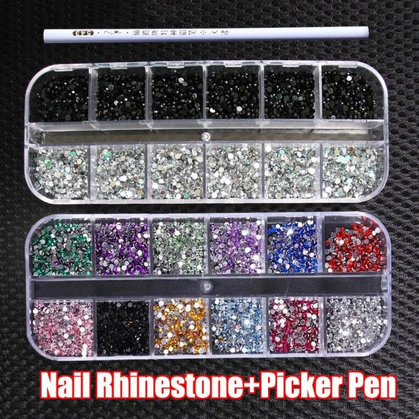 nail art decorations 1 set rhinestone multi-size 3d flat-back crystal gems with picker pen rivets manicure tools, Silver;gold
nail art decorations 1 set rhinestone multi-size 3d flat-back crystal gems with picker pen rivets manicure tools, Silver;gold