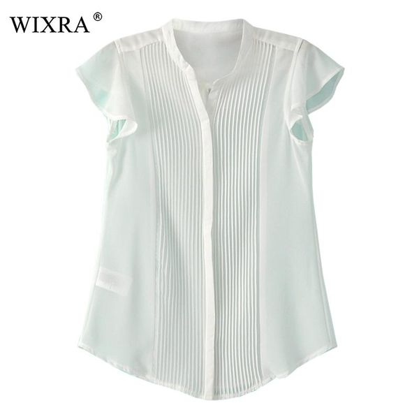 women's blouses & shirts wixra basic blouse womens fashion 2021 solid casual women summer petal short sleeve pleated, White
women's blouses & shirts wixra basic blouse womens fashion 2021 solid casual women summer petal short sleeve pleated, White