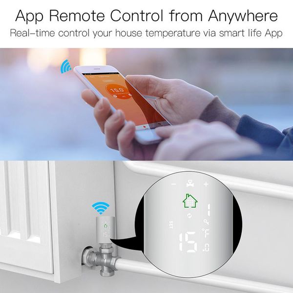 smart home control tuya zigbee radiator actuator thermostat temperature controller voice remote work with alexa google assistant
smart home control tuya zigbee radiator actuator thermostat temperature controller voice remote work with alexa google assistant