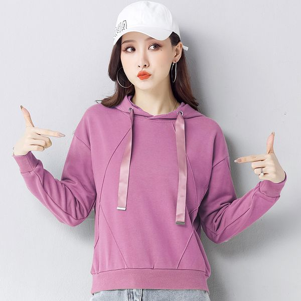 and winter autumn pullover women's solid color loose hooded sweater women's fashion, Black
and winter autumn pullover women's solid color loose hooded sweater women's fashion, Black