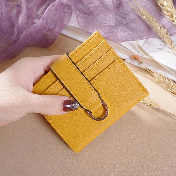 card holders 2021 female multi-card id holder korean version short ladies bank bag soft leather solid color buckle women purse, Brown;gray
card holders 2021 female multi-card id holder korean version short ladies bank bag soft leather solid color buckle women purse, Brown;gray
