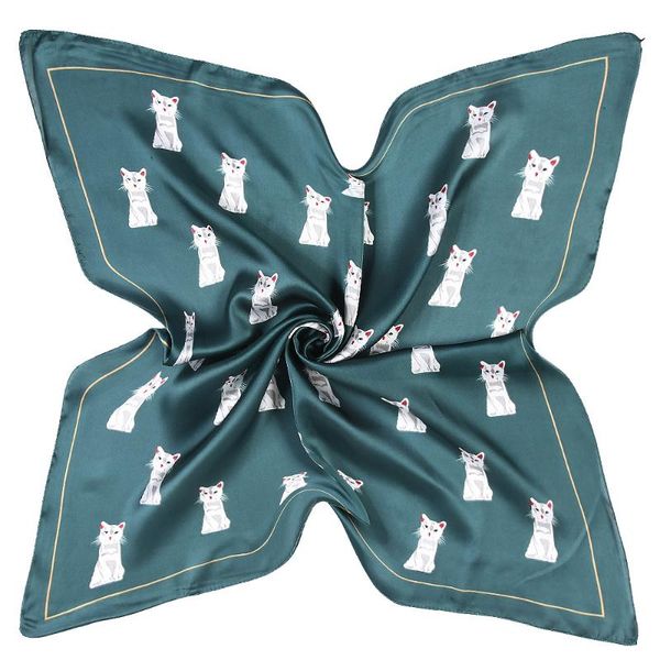 scarves 60cmx60cm square scarf cartoon kitten handkerchief imitation silk ladies headscarf headband wrist towel ml24, Blue;gray
scarves 60cmx60cm square scarf cartoon kitten handkerchief imitation silk ladies headscarf headband wrist towel ml24, Blue;gray