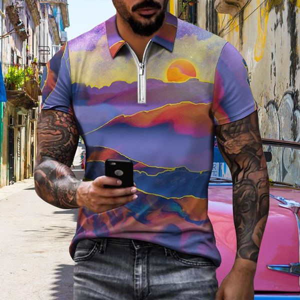 men's polos fashion men shirt male streetwear sports beach and sunset 3d printed casual short sleeve pullover, White;black
men's polos fashion men shirt male streetwear sports beach and sunset 3d printed casual short sleeve pullover, White;black
