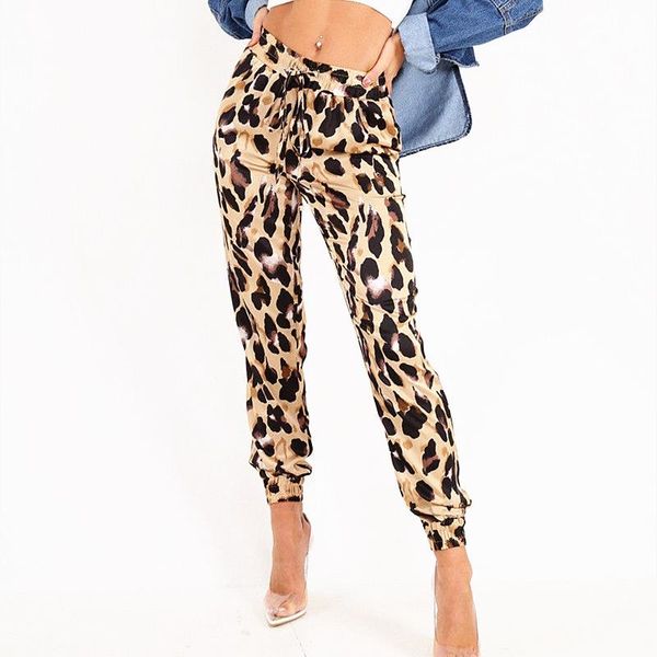 women's pants & capris high street female waist elastic loose leopard joggers cargo ankle-tied women long trousers, Black;white
women's pants & capris high street female waist elastic loose leopard joggers cargo ankle-tied women long trousers, Black;white