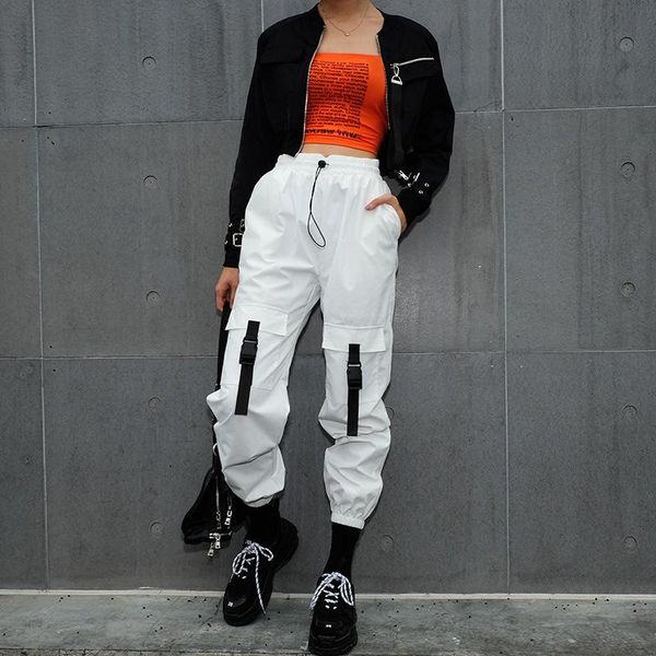 women's pants & capris jiezuofang 2021 casual white cargo women hip hop streetwear track elastic high waist trousers sweatpants, Black;white
women's pants & capris jiezuofang 2021 casual white cargo women hip hop streetwear track elastic high waist trousers sweatpants, Black;white