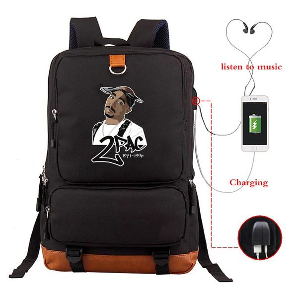 backpack tupac 2pac rucksack usb charging lapshoulder-bag women men traveling bags for teenager hip hop school escolar
backpack tupac 2pac rucksack usb charging lapshoulder-bag women men traveling bags for teenager hip hop school escolar