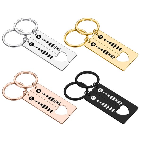 10pieces/lot 2pcs customized code favorite song keychain music teacher for women men stainless steel keyring laser engrave spotify jewelry, Silver
10pieces/lot 2pcs customized code favorite song keychain music teacher for women men stainless steel keyring laser engrave spotify jewelry, Silver