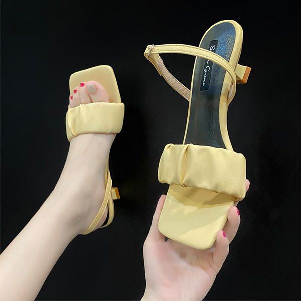 high heels women sandals 2021 summer pumps stilettos fashion party slip on square toe white yellow shoes, Black
high heels women sandals 2021 summer pumps stilettos fashion party slip on square toe white yellow shoes, Black
