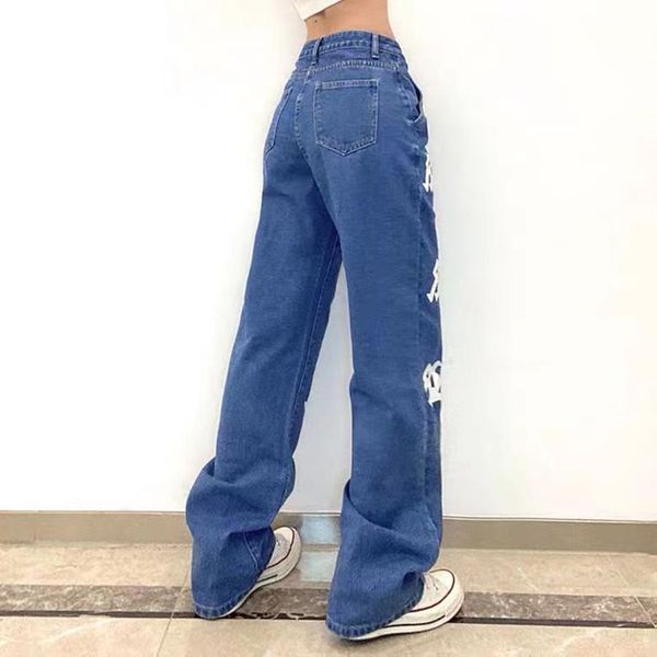 women's jeans autumn fashion y2k streetwear print denim trousers mom pant boyfriends vintage casual high waist street clothing, Blue
women's jeans autumn fashion y2k streetwear print denim trousers mom pant boyfriends vintage casual high waist street clothing, Blue