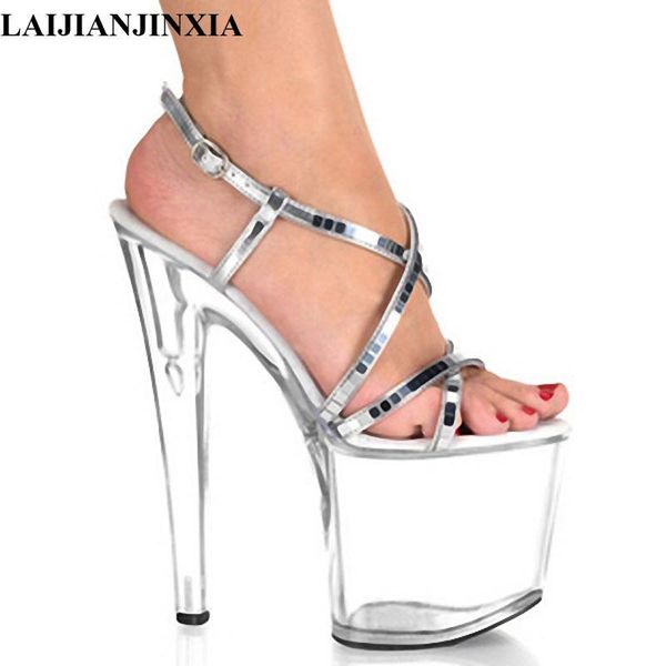high-heeled shoes crystal platform open toe sandals 8 inch high heel women's pumps, Black
high-heeled shoes crystal platform open toe sandals 8 inch high heel women's pumps, Black
