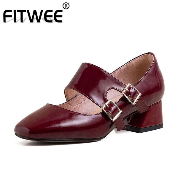 dress shoes fitwee women pumps real leather casual square heels spring metal buckle fashion daily footwear size 33-40, Black
dress shoes fitwee women pumps real leather casual square heels spring metal buckle fashion daily footwear size 33-40, Black