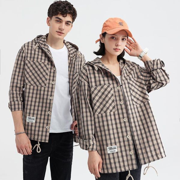men and women 100% cotton shirt color matching long-sleeved hooded shirts 2021 fashion loose casual plaid male 218 men's, White;black
men and women 100% cotton shirt color matching long-sleeved hooded shirts 2021 fashion loose casual plaid male 218 men's, White;black