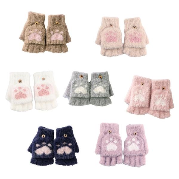 five fingers gloves 066f fuzzy cat claw pattern cartoon knitted fingerless with flip soft stretchy glove for women, Blue;gray
five fingers gloves 066f fuzzy cat claw pattern cartoon knitted fingerless with flip soft stretchy glove for women, Blue;gray