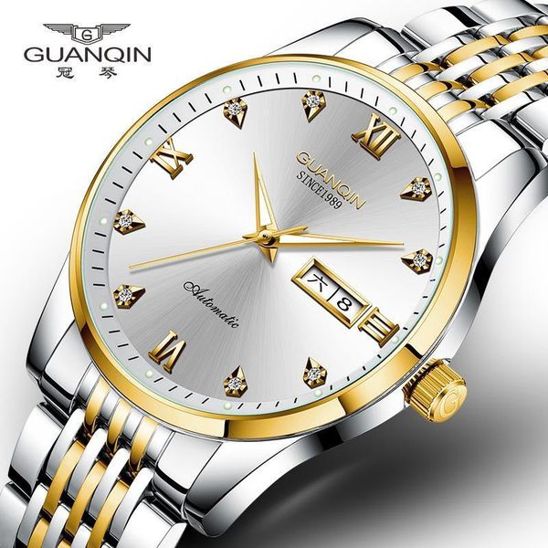 mechanical automatic watch man guanqin gj16140 mens watches miyota 8205 21 jewels week date luminous waterproof wristwatche wristwatches, Slivery;brown
mechanical automatic watch man guanqin gj16140 mens watches miyota 8205 21 jewels week date luminous waterproof wristwatche wristwatches, Slivery;brown