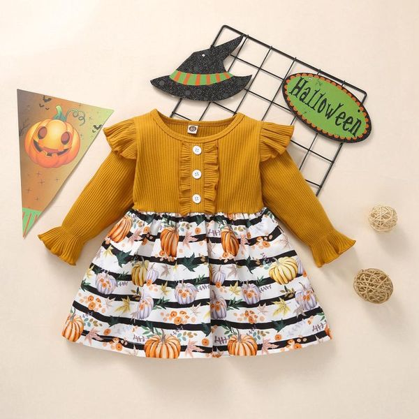 girl's dresses summer fall little girl\u2021s casual long sleeve dress fashion cute sweet stripe pumpkin print round neck a-line, Red;yellow
girl's dresses summer fall little girl\u2021s casual long sleeve dress fashion cute sweet stripe pumpkin print round neck a-line, Red;yellow