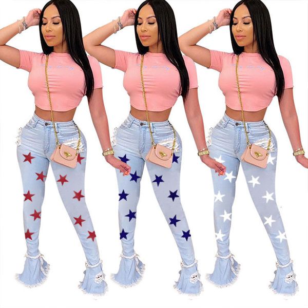 women's star pattern hole womens jeans spring autumn high waist flare slim casual full length women pants, Blue
women's star pattern hole womens jeans spring autumn high waist flare slim casual full length women pants, Blue