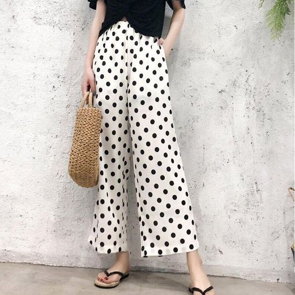 women's pants & capris fashion wide leg harem casual high waist wave point wild black flare elastic nine, Black;white
women's pants & capris fashion wide leg harem casual high waist wave point wild black flare elastic nine, Black;white