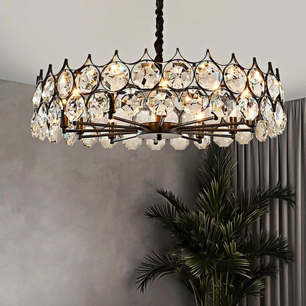 black/gold modern chandelier lighting for living room bedroom luxury round crystal hanging lamp home decoration indoor chandeliers
black/gold modern chandelier lighting for living room bedroom luxury round crystal hanging lamp home decoration indoor chandeliers