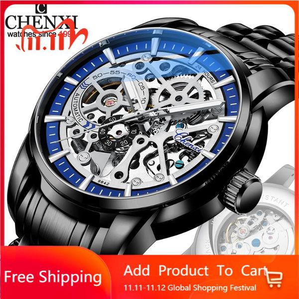 wristwatches chenxi men automatic mechanical tourbillon watch luxury business stainless steel waterproof wristwatch relogio masculino, Slivery;brown
wristwatches chenxi men automatic mechanical tourbillon watch luxury business stainless steel waterproof wristwatch relogio masculino, Slivery;brown
