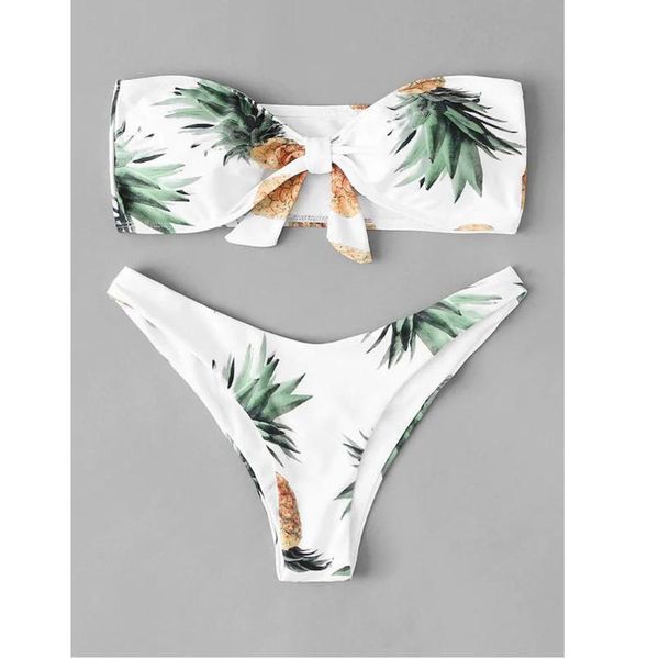 women's swimwear bikini two piece print split tube swimsuit beachwear bathing suit swimming biquinis, White;black
women's swimwear bikini two piece print split tube swimsuit beachwear bathing suit swimming biquinis, White;black