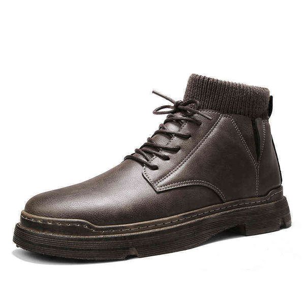 2021 autumn martin boots men's high shoes winter trend versatile tooling student korean version, Black
2021 autumn martin boots men's high shoes winter trend versatile tooling student korean version, Black