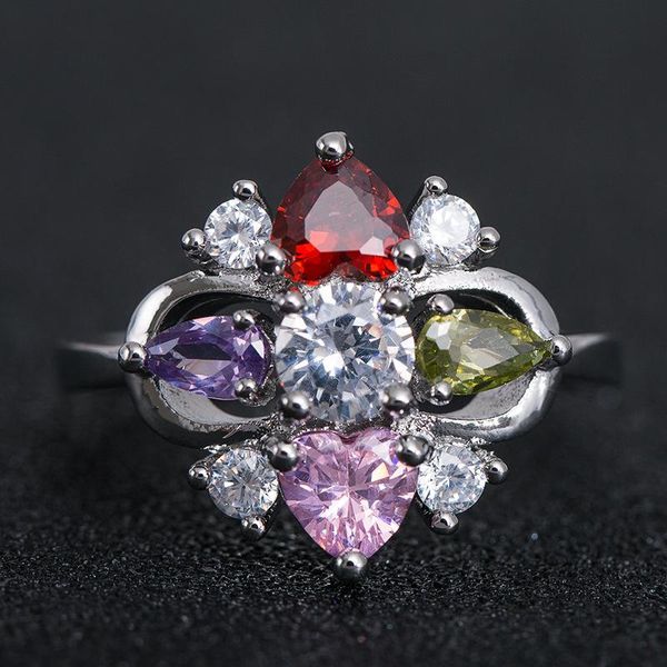 wedding rings hainon fashion colorful heart flower shape big zircon stone for women engagement luxury silver color ring jewelry, Slivery;golden
wedding rings hainon fashion colorful heart flower shape big zircon stone for women engagement luxury silver color ring jewelry, Slivery;golden
