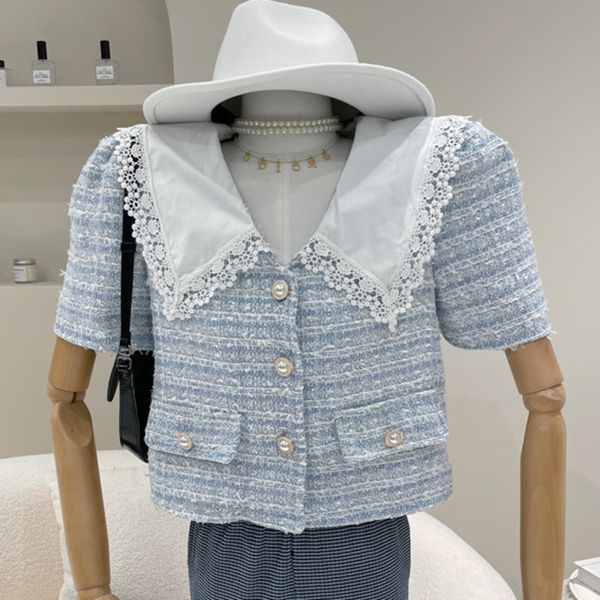 sweet single-breasted plaid women's shirt girl's breath female chic korean sweaters fashion crop top, White
sweet single-breasted plaid women's shirt girl's breath female chic korean sweaters fashion crop top, White
