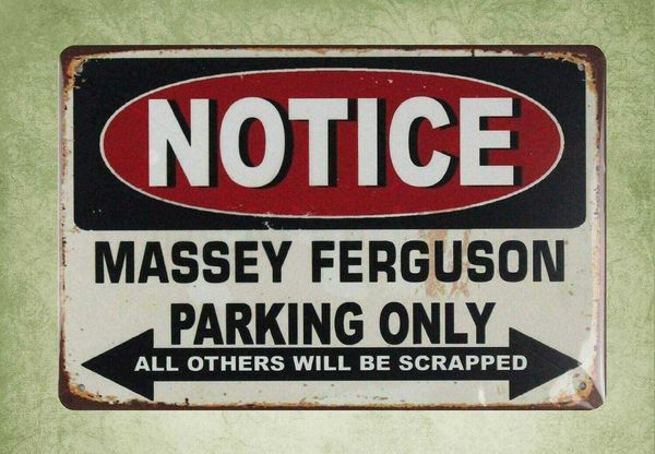metal sign 8 x 12inch - massey ferguson parking only vintage look tin wall decoration bar cafe home furniture
metal sign 8 x 12inch - massey ferguson parking only vintage look tin wall decoration bar cafe home furniture