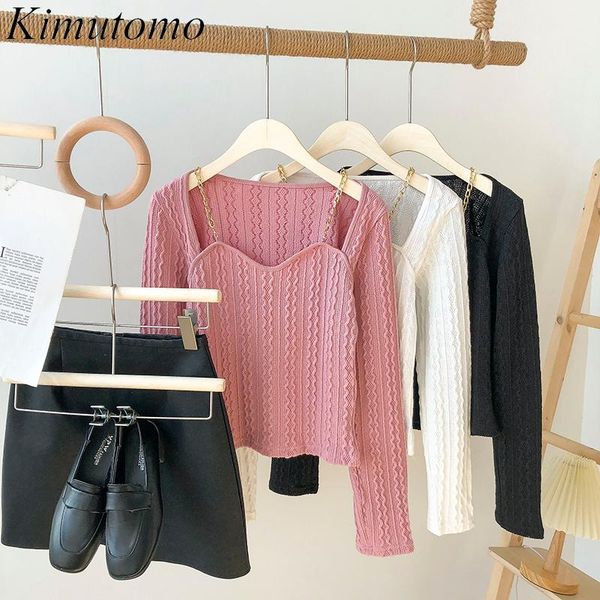 women's t-shirt kimutomo elegant long sleeve short 2021 spring women square collar chain decoration slim waist korean chic, White
women's t-shirt kimutomo elegant long sleeve short 2021 spring women square collar chain decoration slim waist korean chic, White
