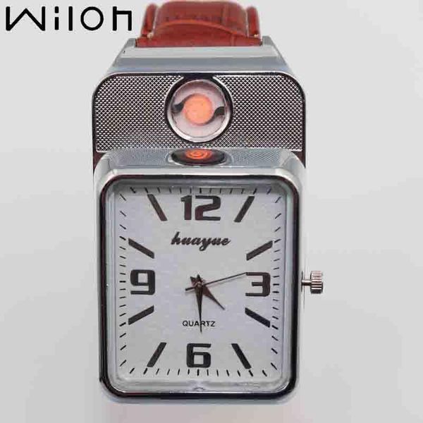 wristwatches 1pcs lighter watches for men sports quartz watch fashion usb charging flameless cigarette casual f777, Slivery;brown
wristwatches 1pcs lighter watches for men sports quartz watch fashion usb charging flameless cigarette casual f777, Slivery;brown