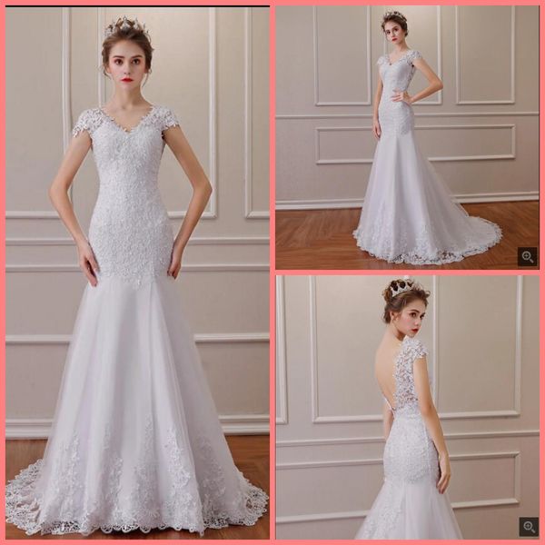 2021 vestido de festa white tulle mermaid wedding dress beaded pearls cap sleeve v neckline open back bridal gowns court train long stylish
2021 vestido de festa white tulle mermaid wedding dress beaded pearls cap sleeve v neckline open back bridal gowns court train long stylish