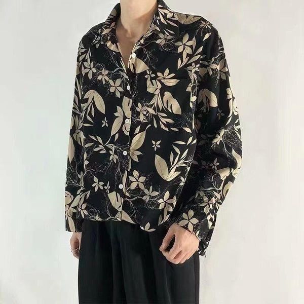 men's casual shirts black printed clothing 2021spring summer korean fashion bf style chiffon vintage clothes contrast design shirt male, White;black
men's casual shirts black printed clothing 2021spring summer korean fashion bf style chiffon vintage clothes contrast design shirt male, White;black