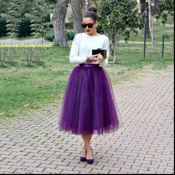 modest lady women skirt tulle ribbon elastic waist custom made midi length purple mid calf for clothing, Black
modest lady women skirt tulle ribbon elastic waist custom made midi length purple mid calf for clothing, Black