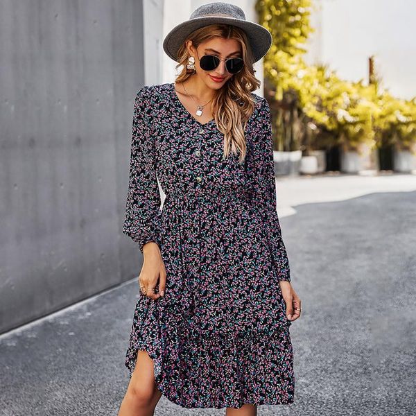 casual dresses 45# bohemian printed woman dress v-neck button fashion for women long sleeve party vestido de mujer, Black;gray
casual dresses 45# bohemian printed woman dress v-neck button fashion for women long sleeve party vestido de mujer, Black;gray