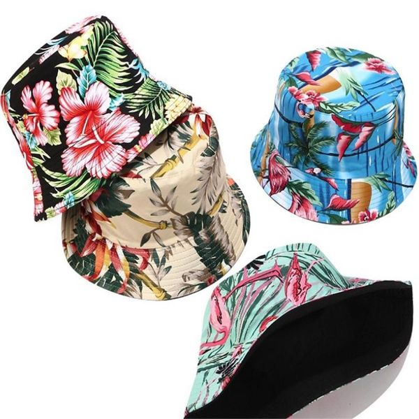 wide brim hats fisherman hat ladies printed double-sided visor summer outdoor travel folding basin, Blue;gray 
wide brim hats fisherman hat ladies printed double-sided visor summer outdoor travel folding basin, Blue;gray