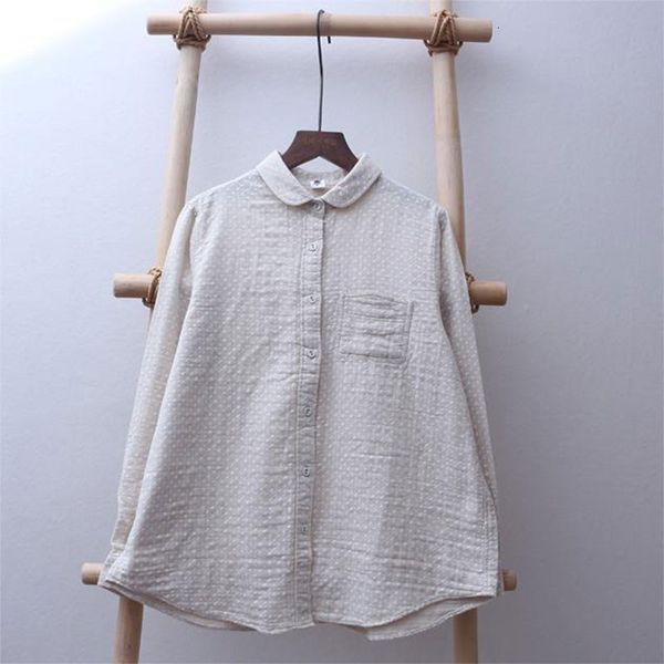 women's blouses & shirts spring arts style women long sleeve loose blouse femme 100% cotton peter pan collar print casual v20, White
women's blouses & shirts spring arts style women long sleeve loose blouse femme 100% cotton peter pan collar print casual v20, White