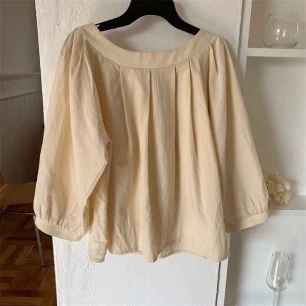 spring autumn women's korean style solid color round neck pullover wild loose casual female s ll383 210506, White
spring autumn women's korean style solid color round neck pullover wild loose casual female s ll383 210506, White